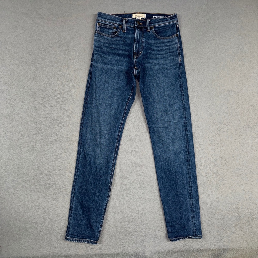 Madewell Jeans Mens 29x32 Blue Athletic Slim Fit Stretch Dark Denim Selvedge